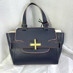 Zac Zac Posen Brigette Belted Mini C/B. Rainbow Edge. Color: Parisian Nights.